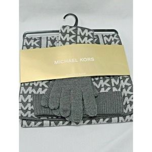 Michael Kors Knit Scarf, Hat, Glove Set